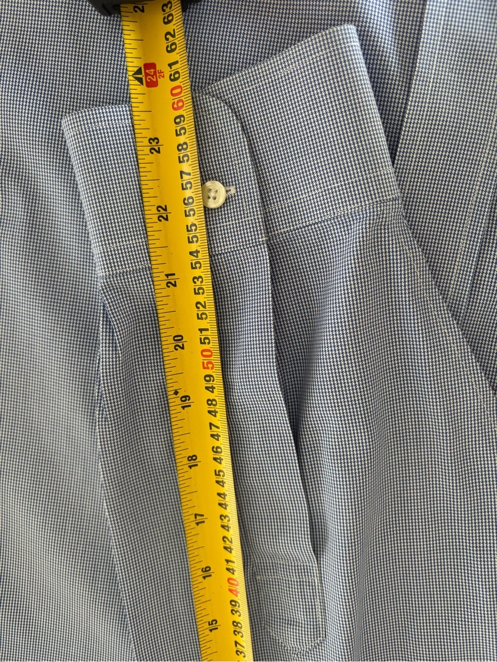Brooks Brothers Non-Iron Blue Micro Check Slim Fit Dress Shirt 17.5-34 Corporate - Picture 10 of 10